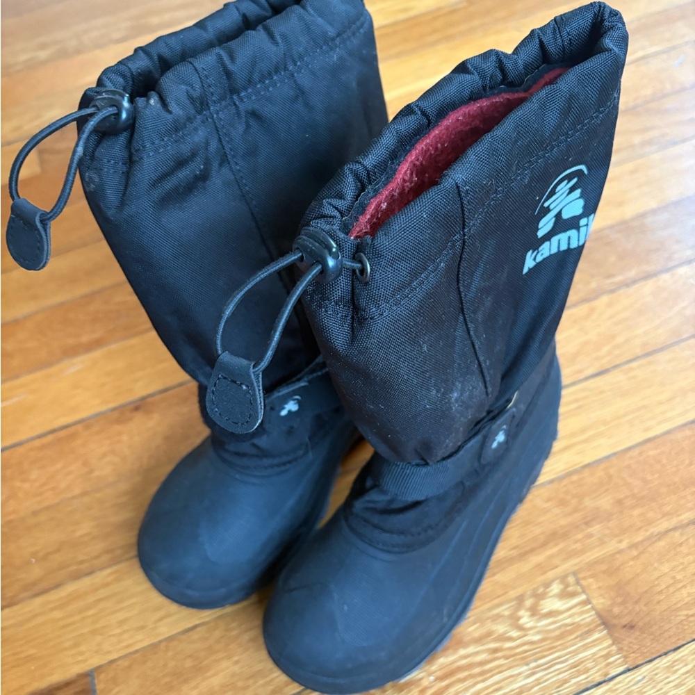 Kamik Black Snow Boots Kids Size 3